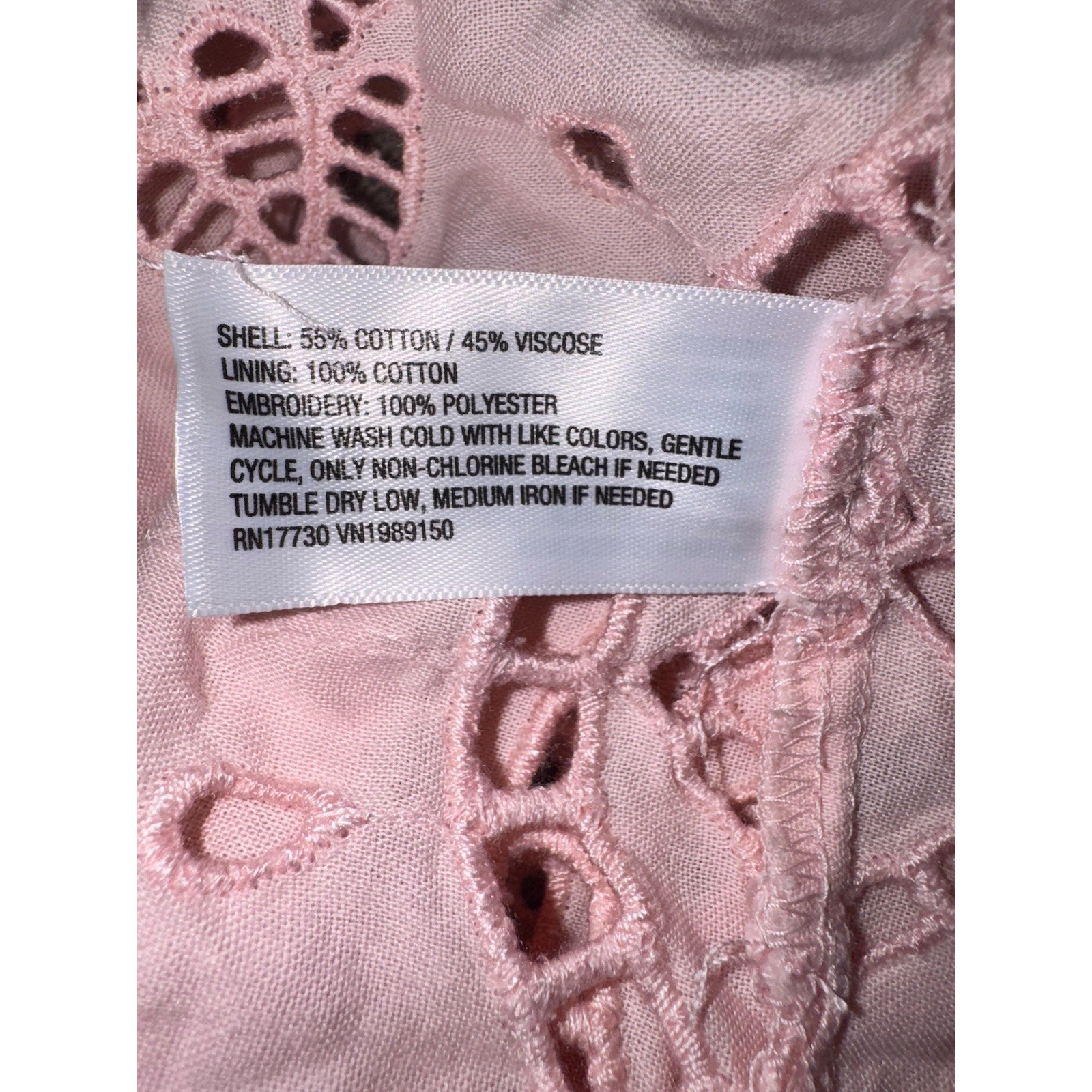 Future Collective Women’s 1x Pink Eyelet Embroidered Midi Dress Sleeveless Nwt — image 6 of 6